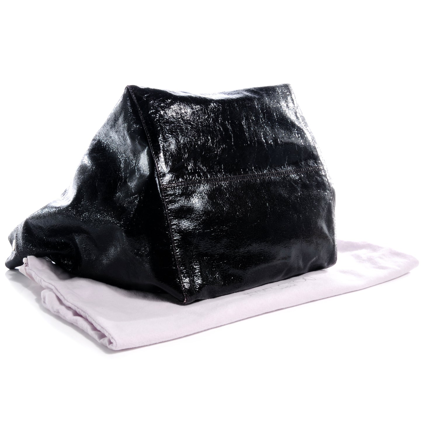 Patent Leather Lola Oversized Tote Black