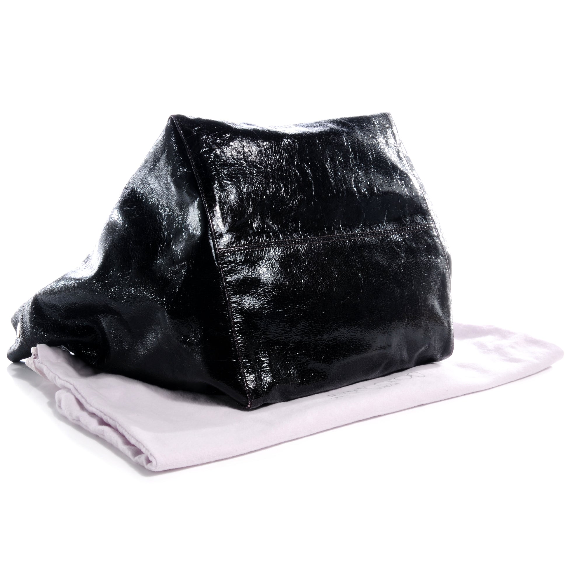 Jimmy Choo Patent Leather Lola Oversized Tote Black 4 of 8
