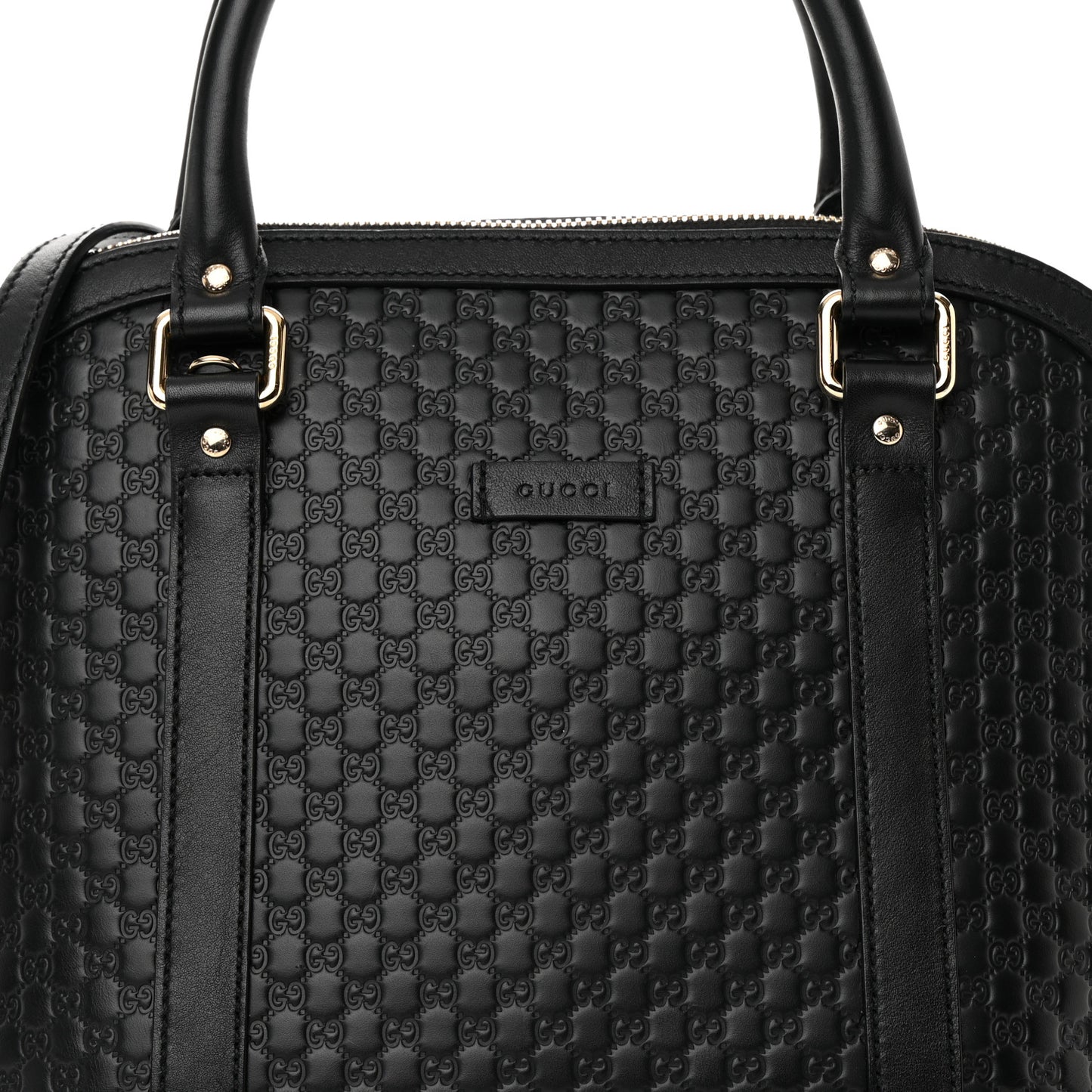 Microguccissima Medium Dome Bag Black