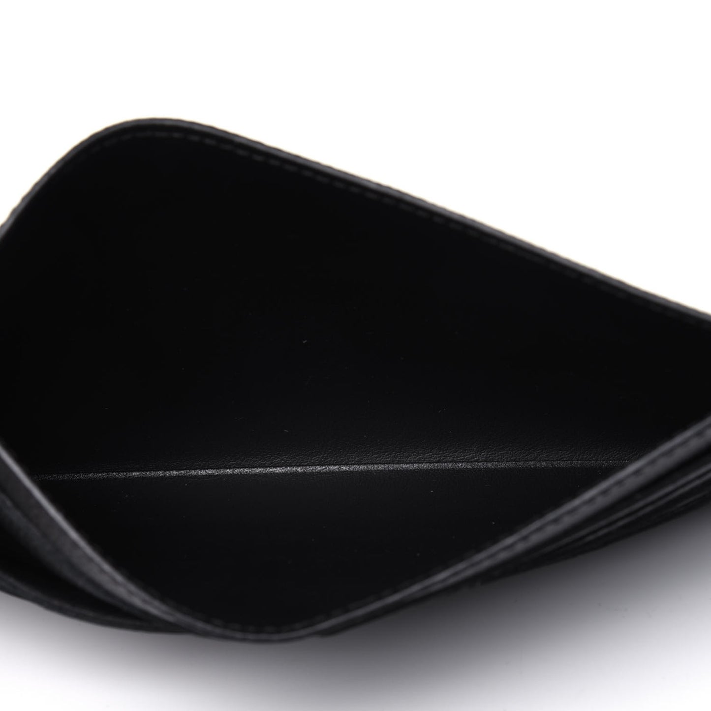 Calfskin Felicie Chain Wallet Card Holder Insert Black