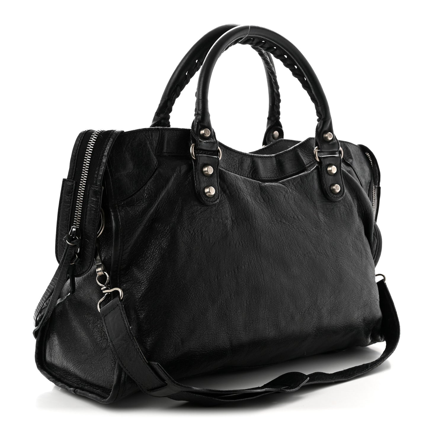 Agneau Classic Silver Hardware City Black