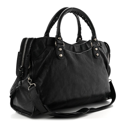 Balenciaga Agneau Classic Silver Hardware City Black 4 of 12