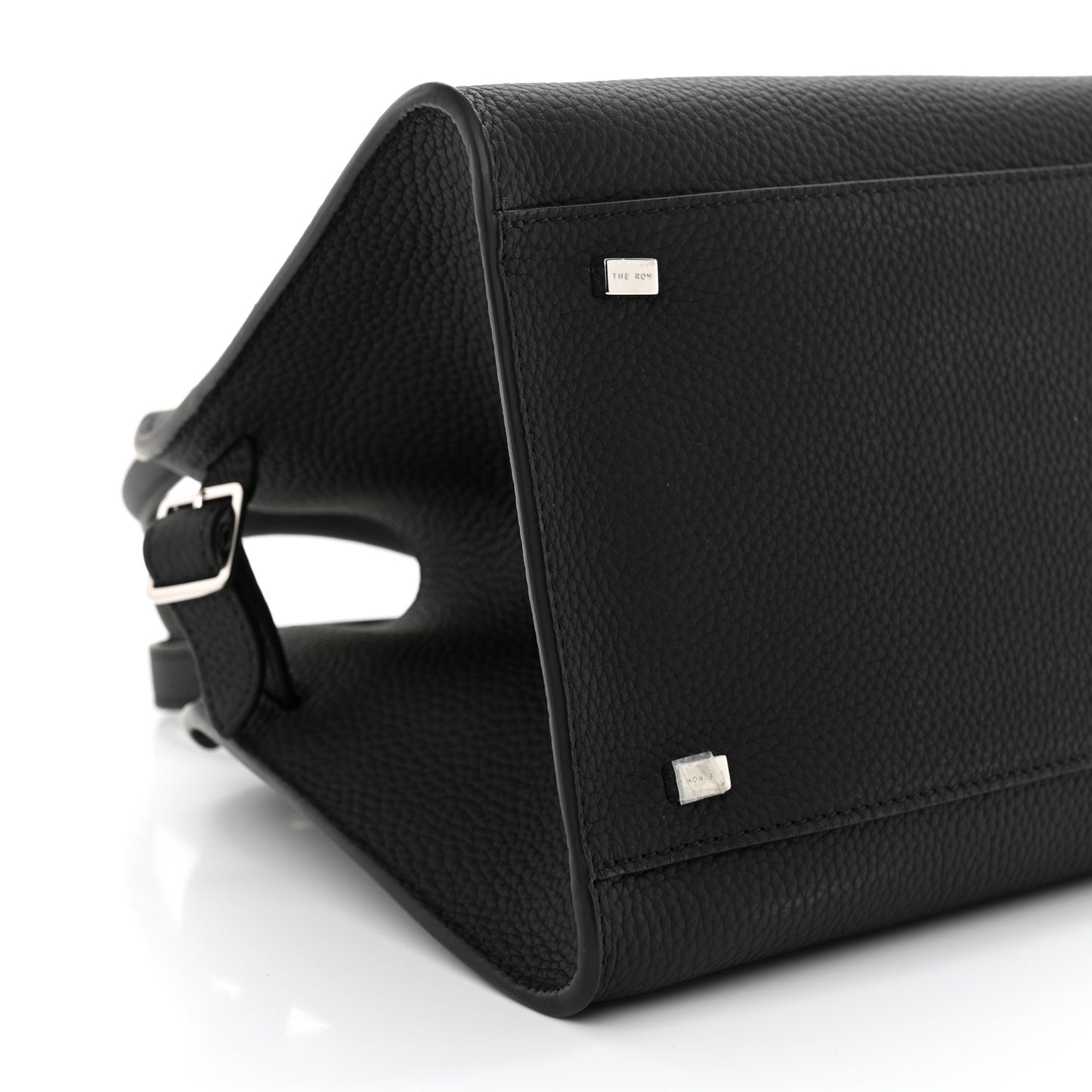 Matte Grained Calfskin Soft Margaux 10 Bag Black