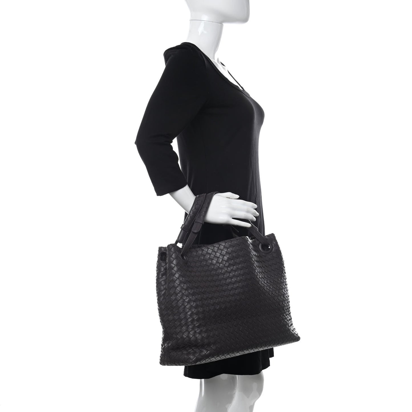 Nappa Intrecciato Bella Tote Ebano