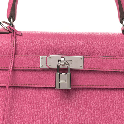 Hermes Chevre De Coromandel Kelly Sellier 28 Fuchsia 11 of 12