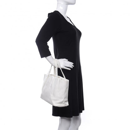 Chanel Calfskin CC Chevron All Day Long Tote White 2 of 18