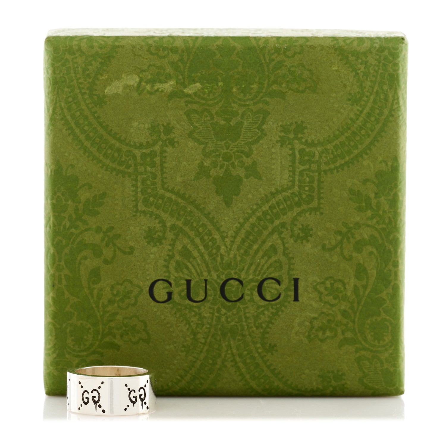 Gucci Sterling Silver GucciGhost Hamlet Skull Ring 51 5.75 8 of 8