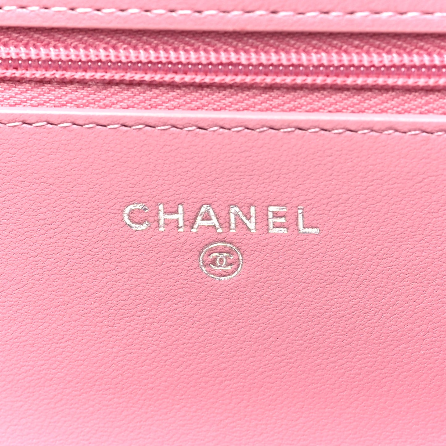 Lambskin Quilted Crystal Star Wallet On Chain WOC Pink