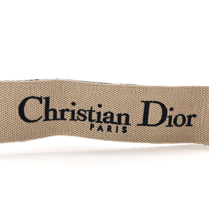 Christian Dior Canvas Embroidered Shoulder Strap Blue 4 of 7
