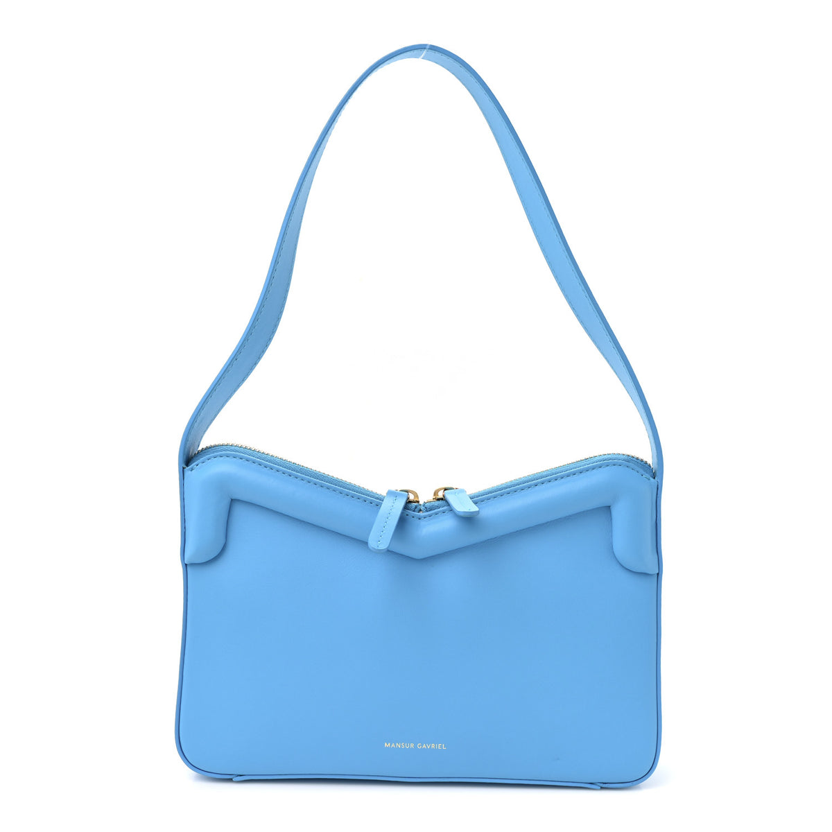 Mansur Gavriel Smooth Calfskin Mini Frame Bag Blue 1 of 9