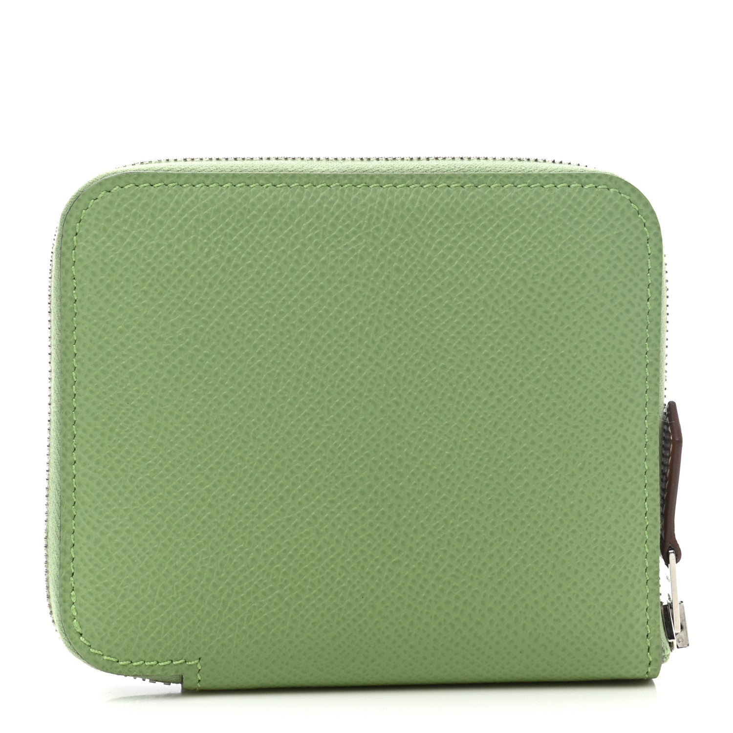 Hermes Epsom Silk'In Compact Wallet Vert Criquet 1 of 8
