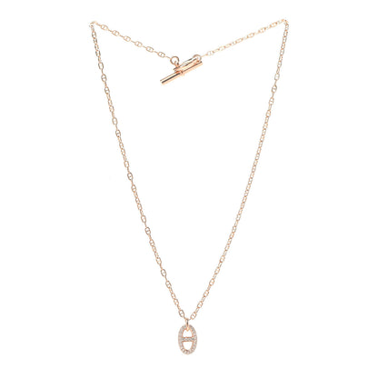 Hermes 18K Rose Gold Diamond PM New Farandole Pendant Necklace SH 3 of 5