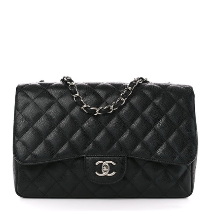 Chanel Caviar Quilted Jumbo Single Flap Black 1 of 12