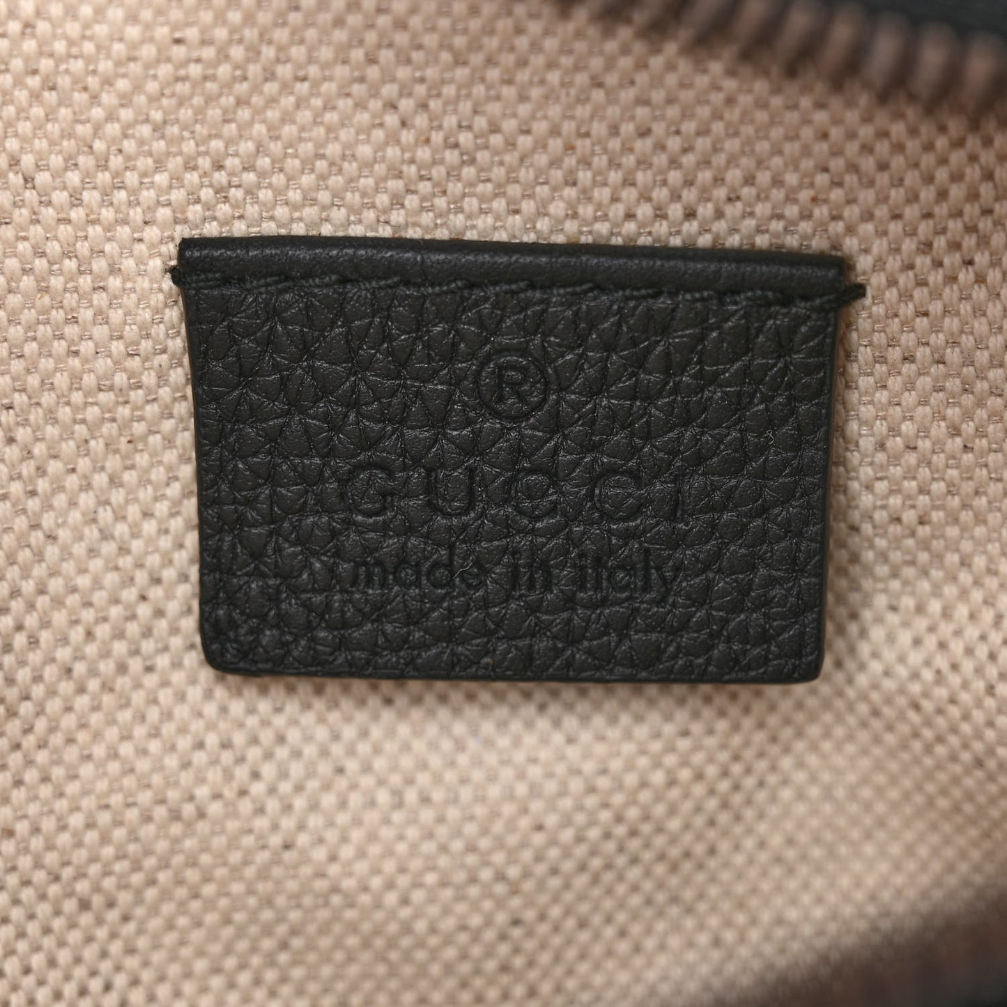 Grained Calfskin Small Logo Belt Bag Black