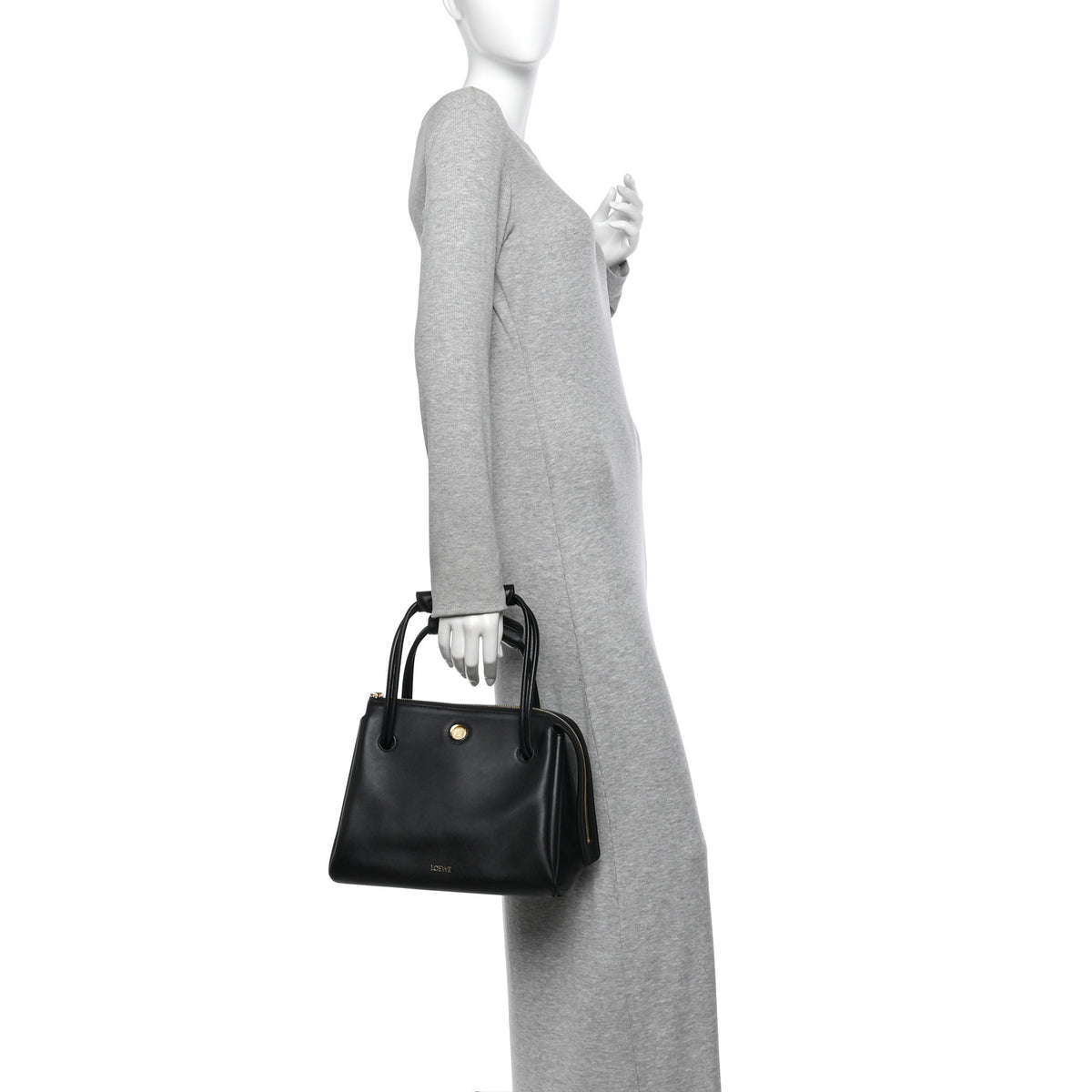 Loewe Supple Calfskin Medium Madrid Bag Black 2 of 9