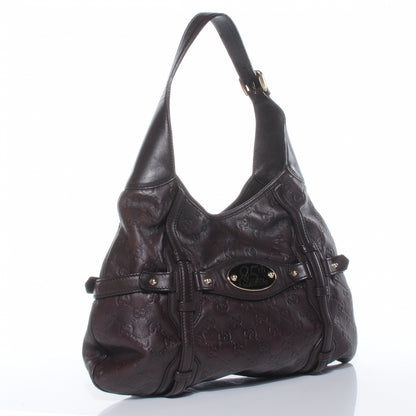 Gucci Guccissima GG 85th Anniversary Horsebit Hobo Brown 3 of 8
