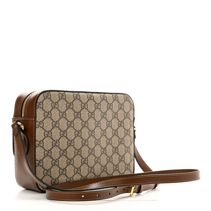Gucci GG Supreme Monogram Small Horsebit 1955 Shoulder Bag Beige Brown Sugar 3 of 11