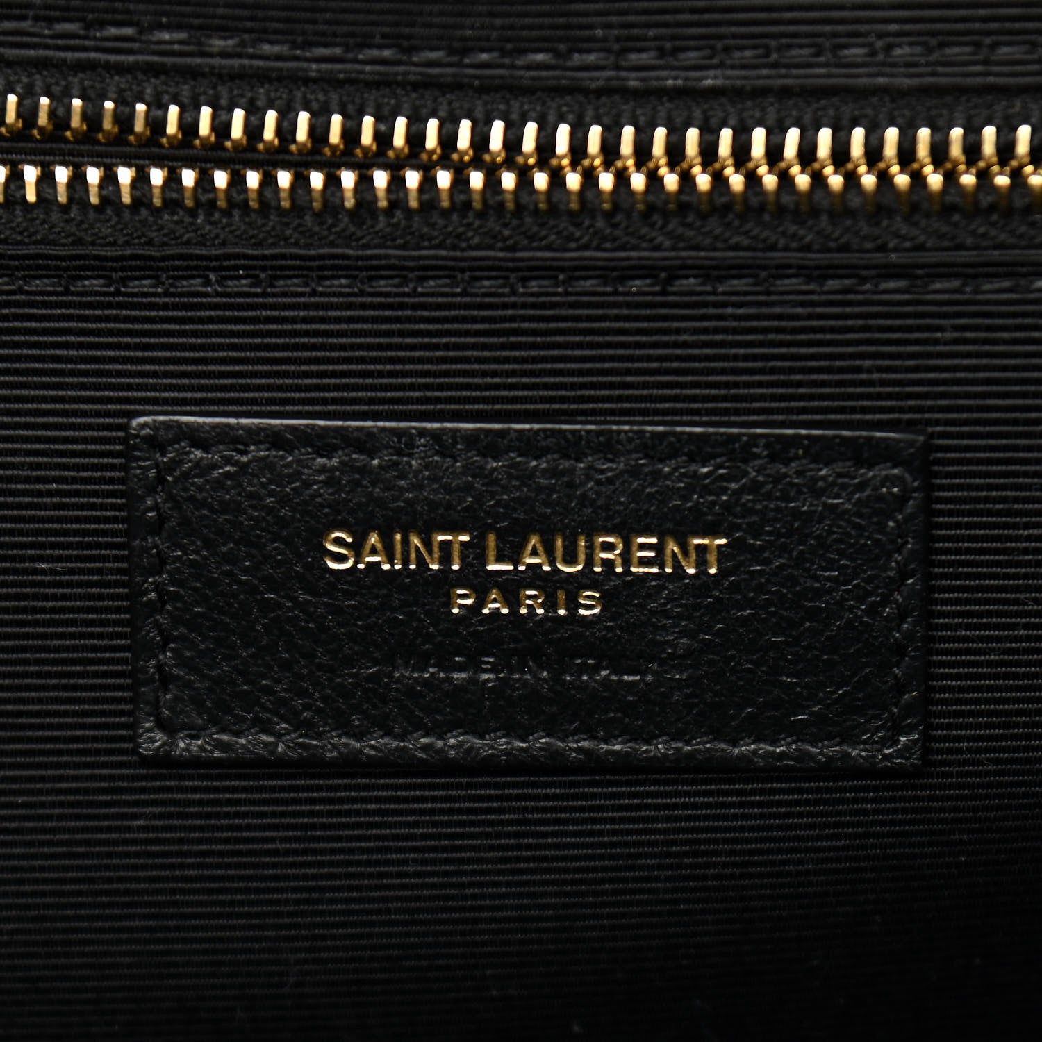Saint Laurent Grain De Poudre Matelasse Chevron Large Monogram Satchel Black 7 of 13