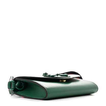 Gucci Azalea Calfskin Web Monochrome Mini Horsebit 1955 Chain Shoulder Bag Emerald 4 of 11