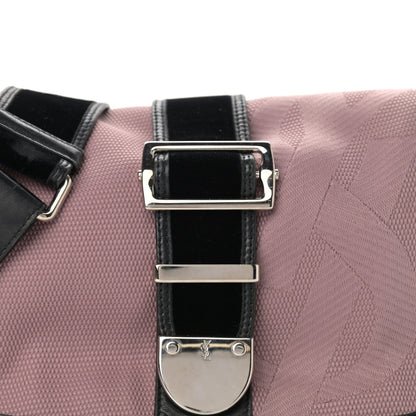 Saint Laurent Canvas Shoulder Bag Pink Black 8 of 11
