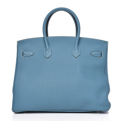 Hermes Togo Birkin 35 Blue Jean 4 of 28