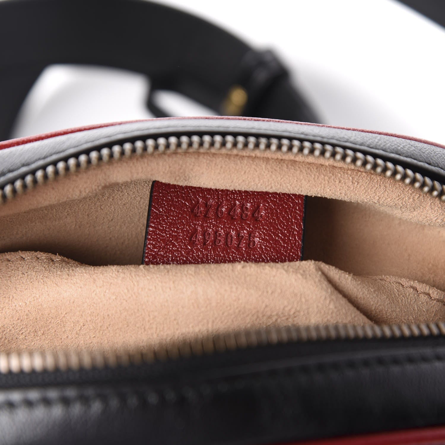 Gucci Azalea Calfskin Matelasse Diagonal Torchon GG Marmont Belt Bag 75 30 Black Romantic Cerise 6 of 8