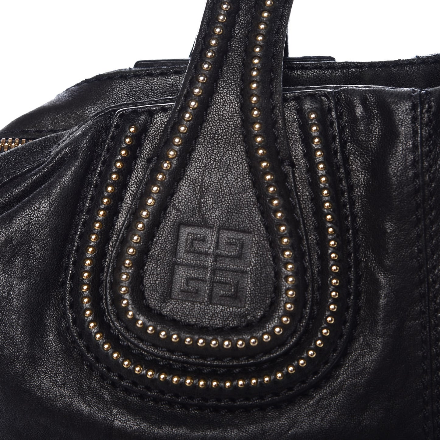 Lambskin Studded Nightingale Black