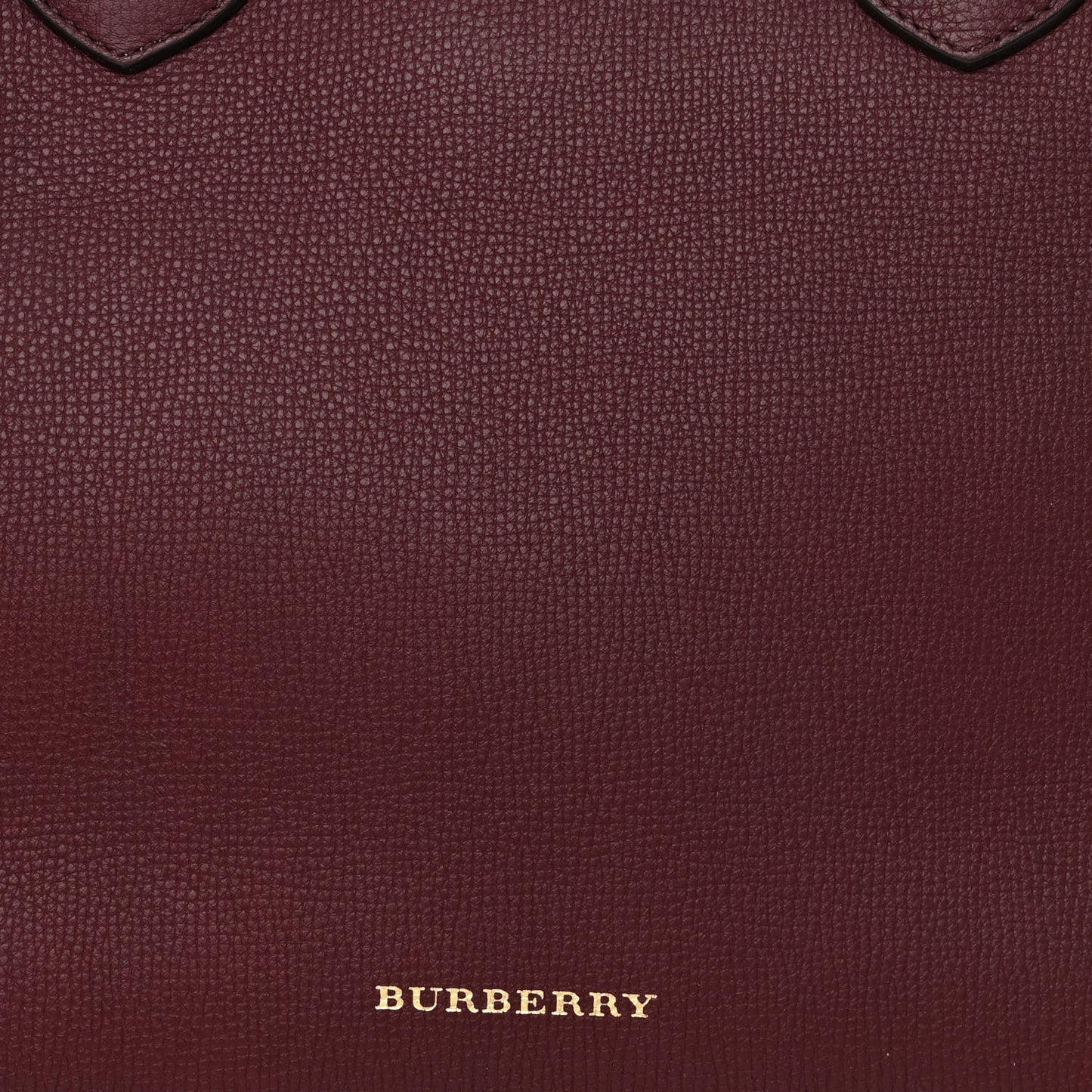 Grainy Calfskin House Check Medium Banner Tote Mahogany Red