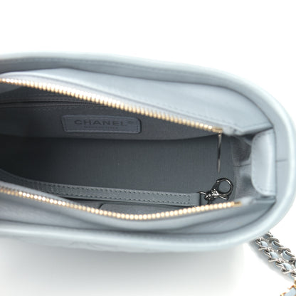 Chanel Aged Calfskin Quilted Small Gabrielle Hobo Light Blue 5 of 11
