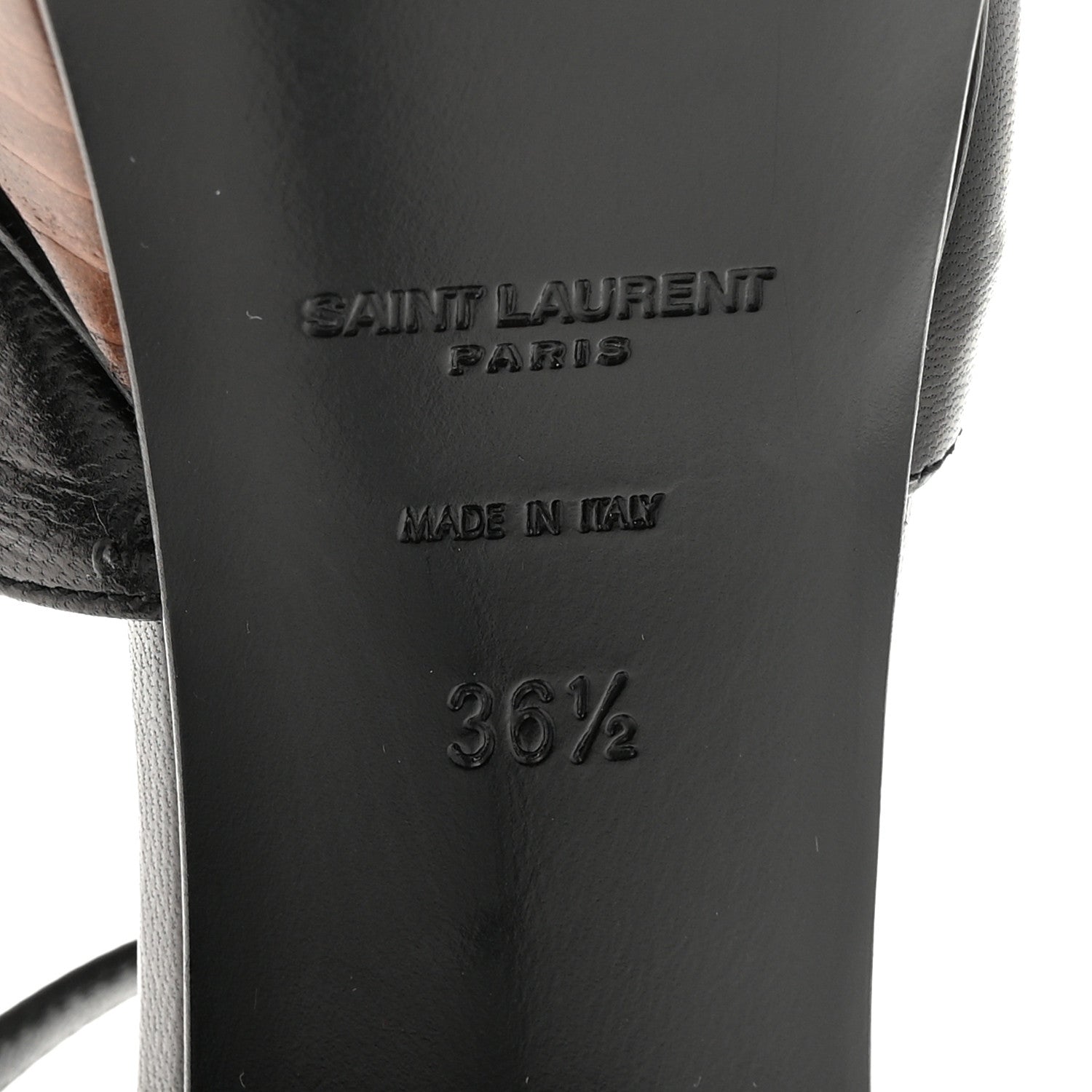 Saint Laurent Vendome Bianca Bow Sandals 36.5 Black 9 of 13