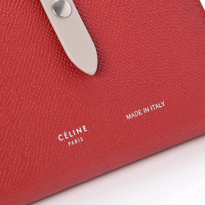 Celine Grained Calfskin Medium Multifunction Strap Wallet Pop Red 6 of 7
