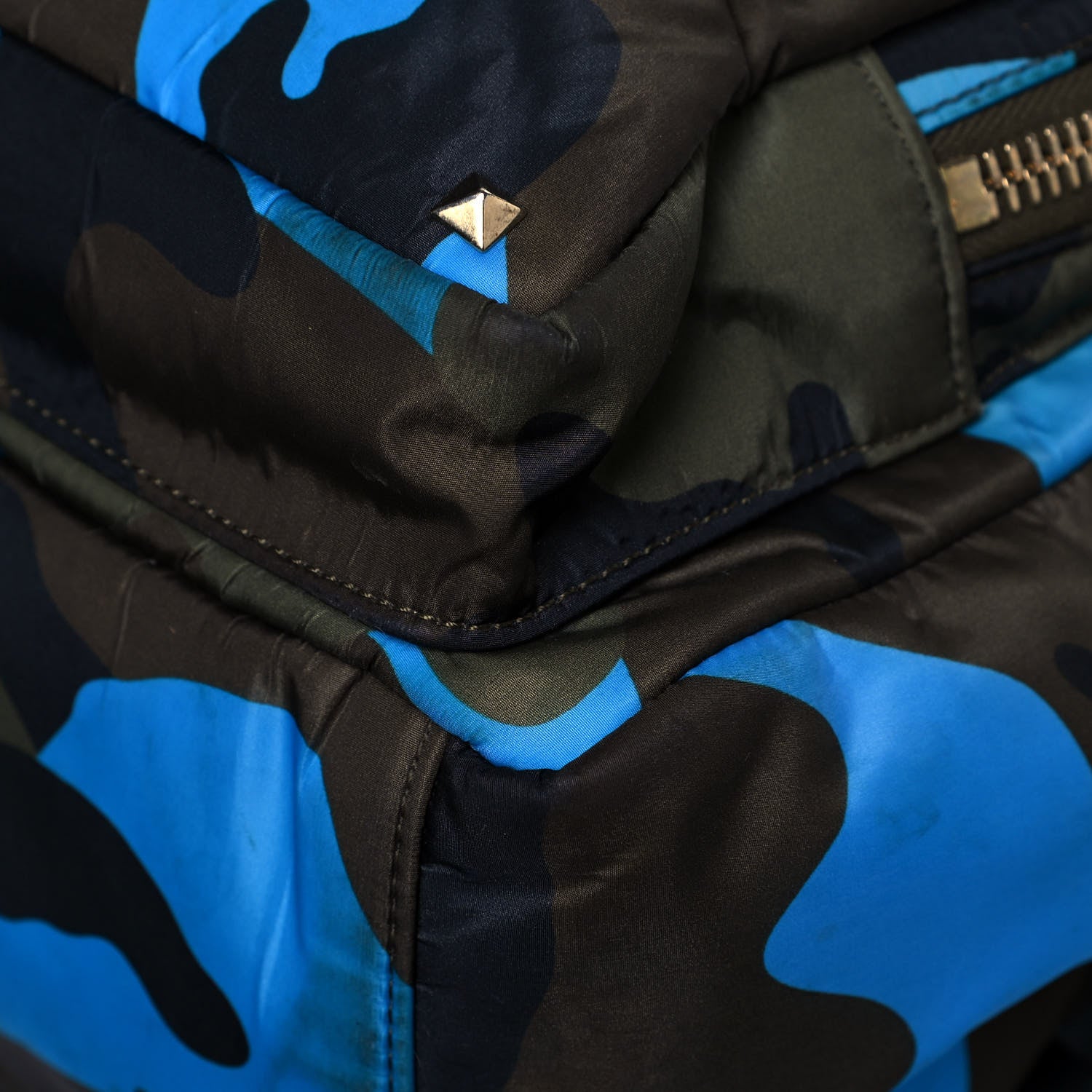 Valentino Garavani Nylon Camouflage Backpack Green Blue Fluo 10 of 21