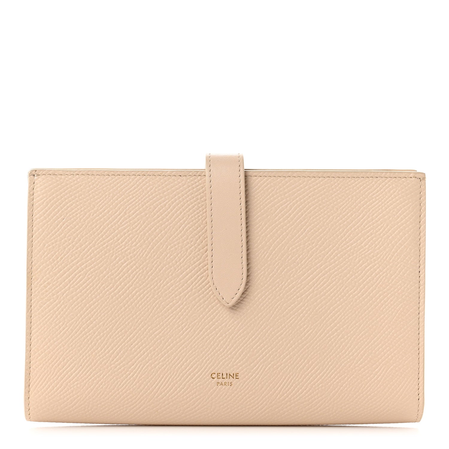 Celine Grained Calfskin Large Multifunction Strap Wallet Powder 1 of 6
