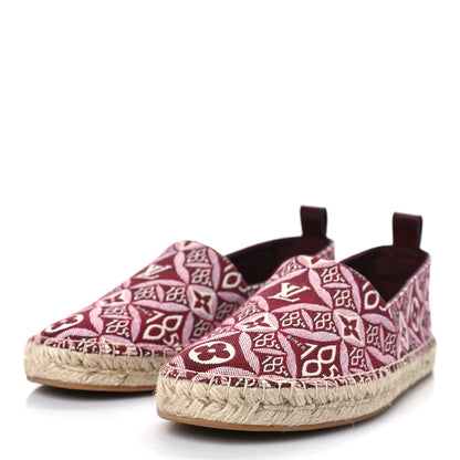 Louis Vuitton Jacquard Since 1854 Starboard Espadrille Flats 39.5 Bordeaux 4 of 8