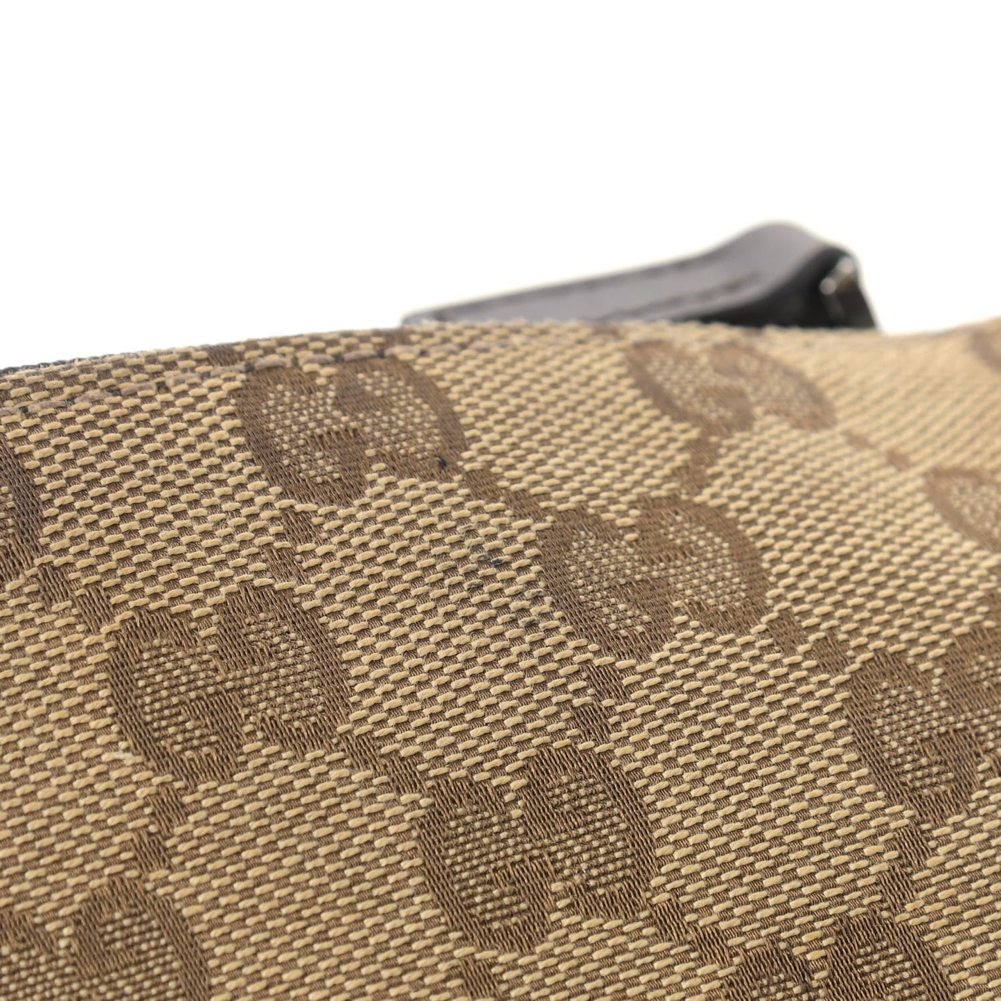 Monogram Calfskin Perforated Medium Flat Messenger Bag Dark Brown