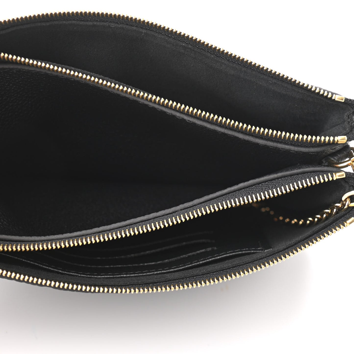 Empreinte Double Zip Pochette Black