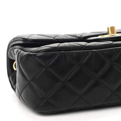 Chanel Lambskin Quilted Mini Rectangular Pearl Crush Flap Black 8 of 9