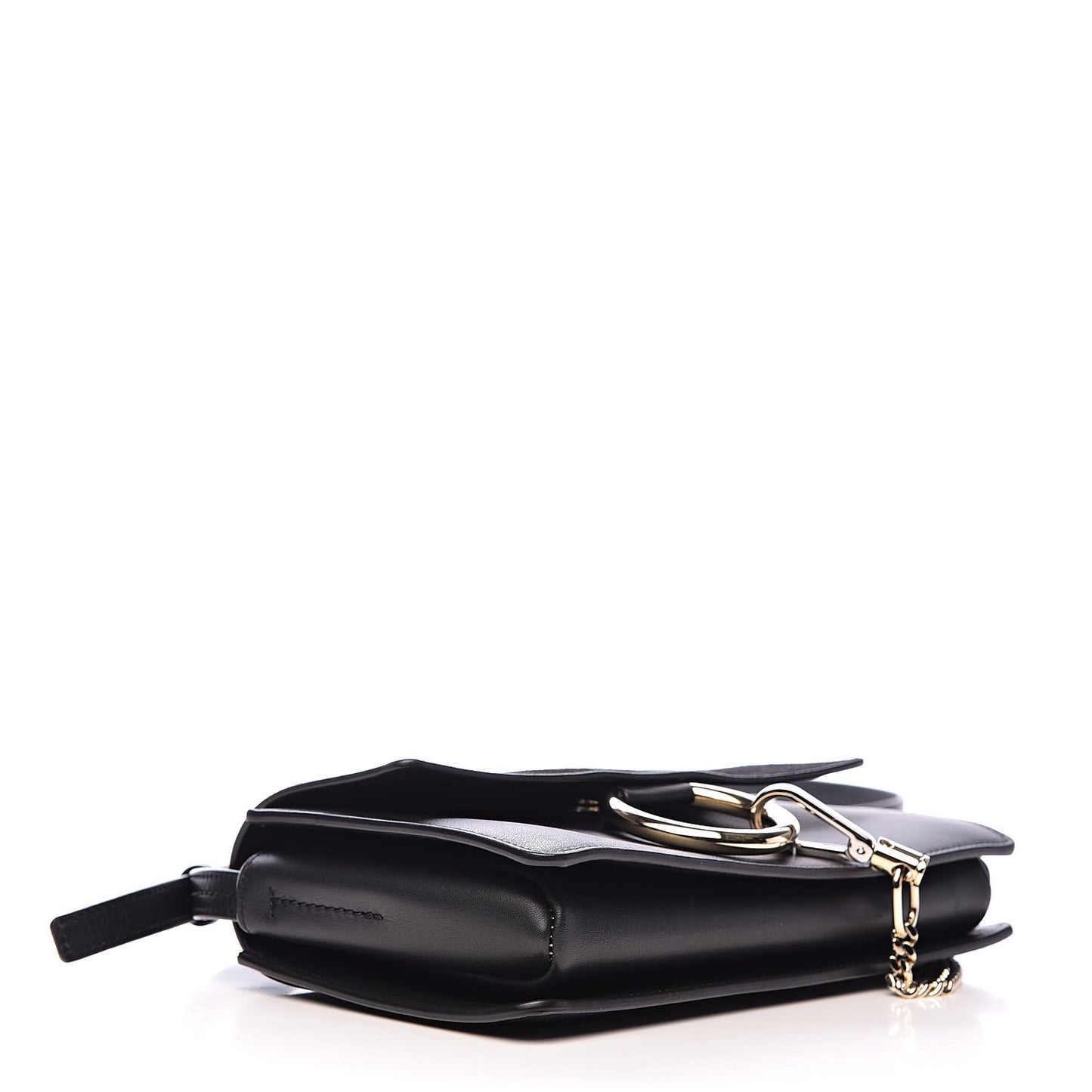 Suede Calfskin Small Faye Shoulder Bag Black