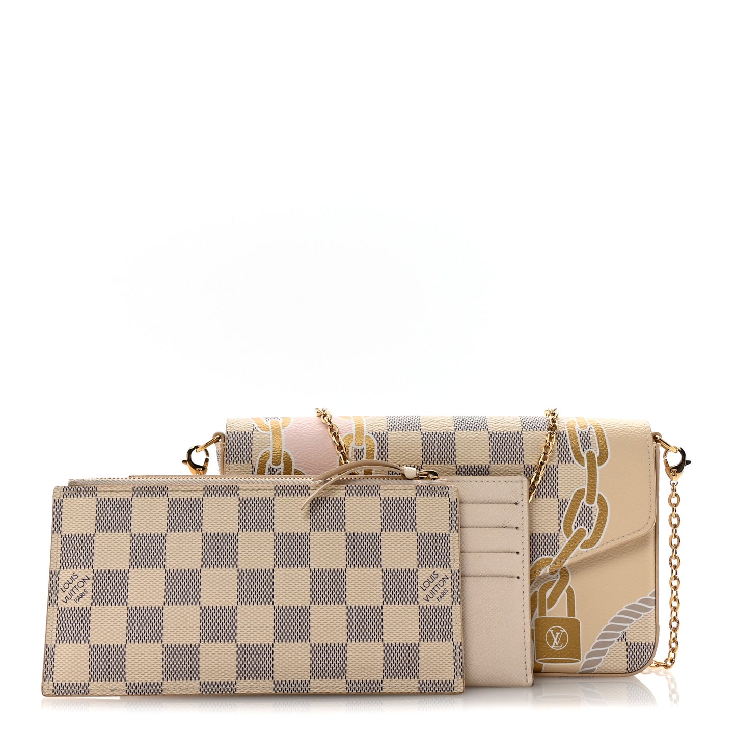 Damier Azur Nautical Pochette Felicie Chain Wallet