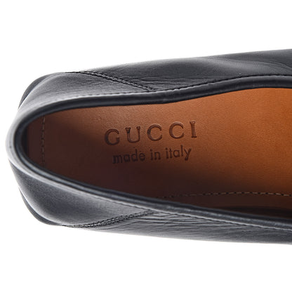 Gucci Velvety Calfskin Web Mens Noel Driver Loafers 6.5 Black 5 of 8