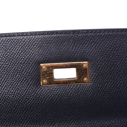 Hermes Courchevel Kelly Retourne 35 Bleu Marine 25 of 44