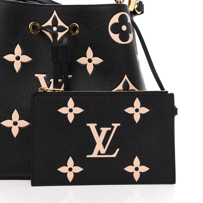 Louis Vuitton Empreinte Monogram Giant Neonoe MM Black Beige 11 of 13