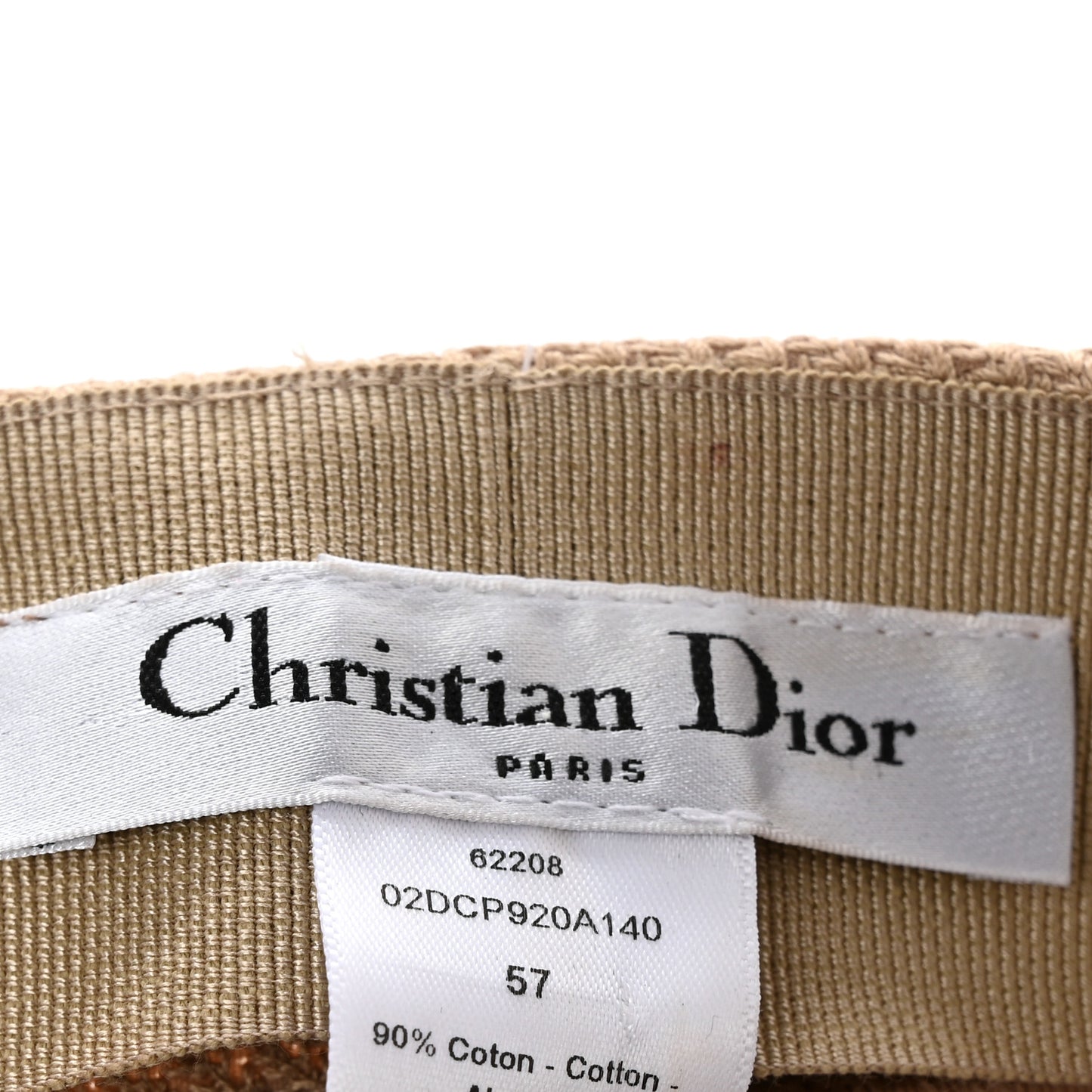 Cotton Baseball Cap 57 Beige