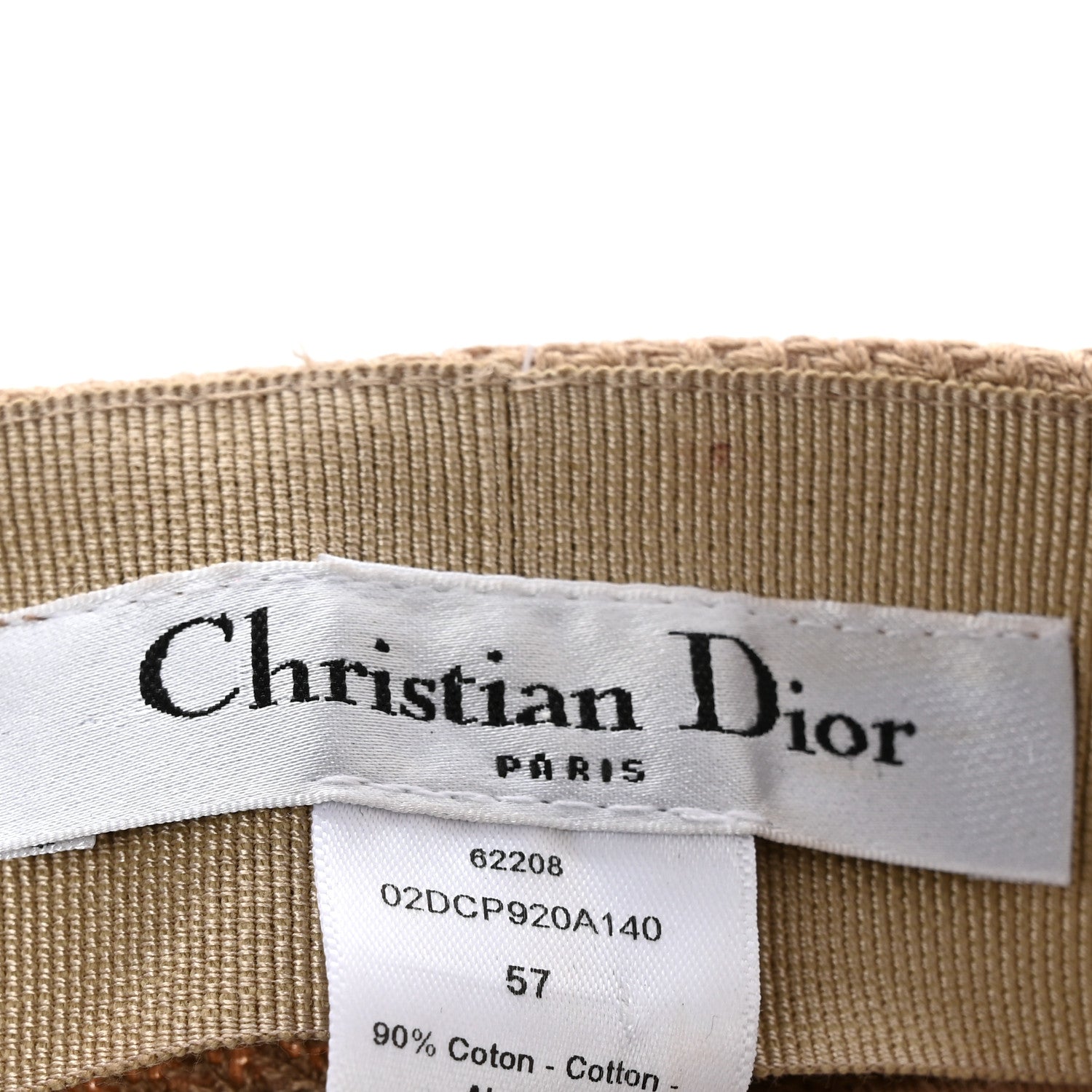 Christian Dior Cotton Baseball Cap 57 Beige 8 of 12