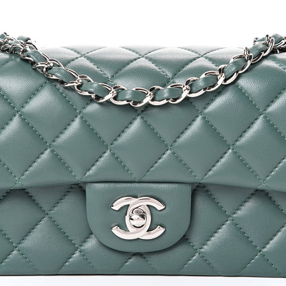 Chanel Lambskin Quilted Mini Rectangular Flap Green 7 of 11