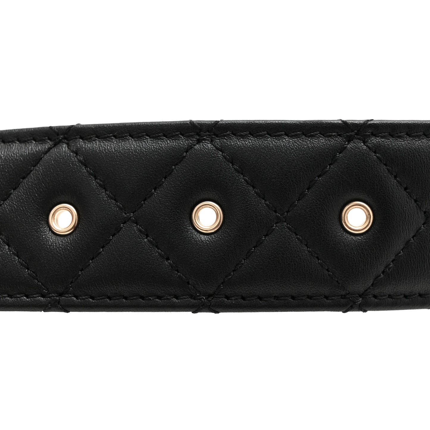 Calfskin Quilted CC Chain Belt 90 36 Black