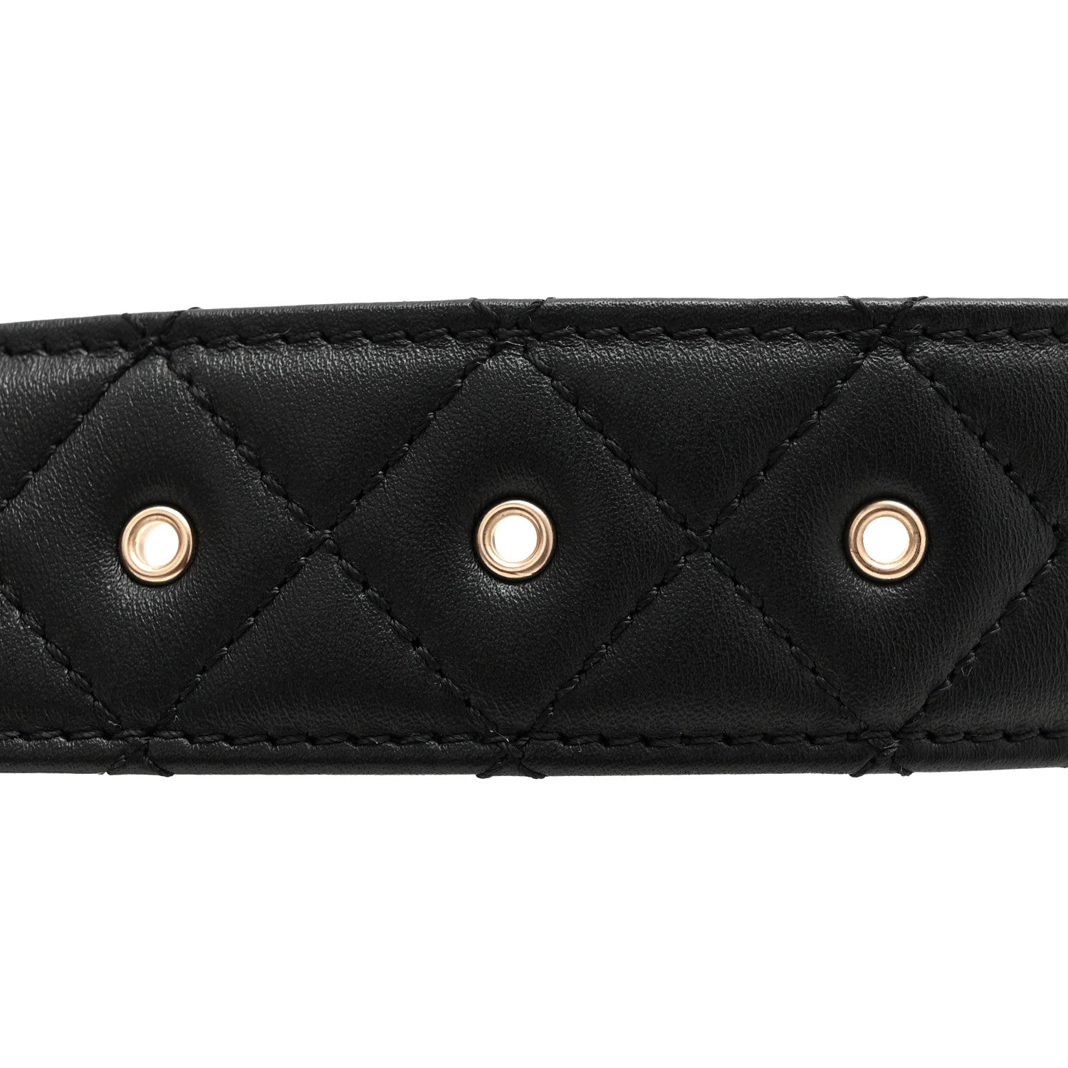 Chanel Calfskin Quilted CC Chain Belt 90 36 Black 3 of 6
