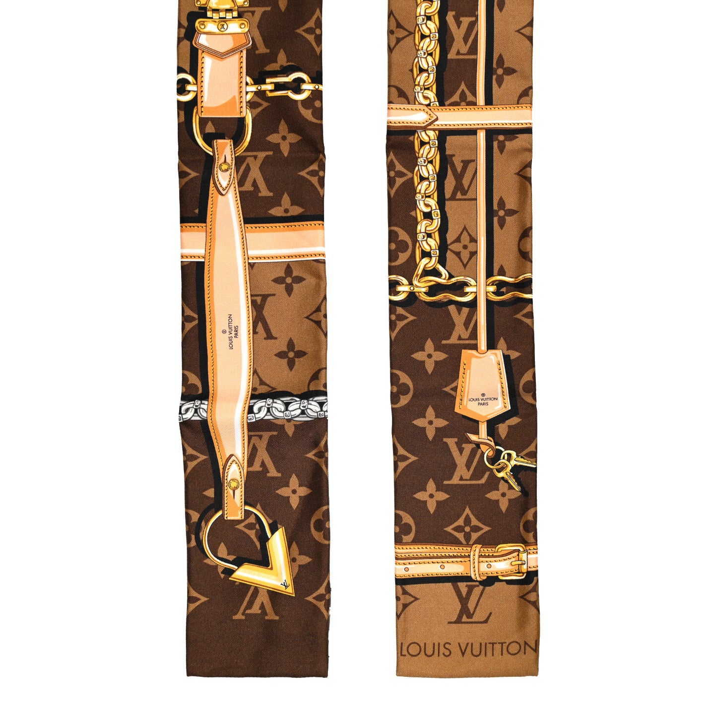 Silk Monogram Confidential Bandeau Brown