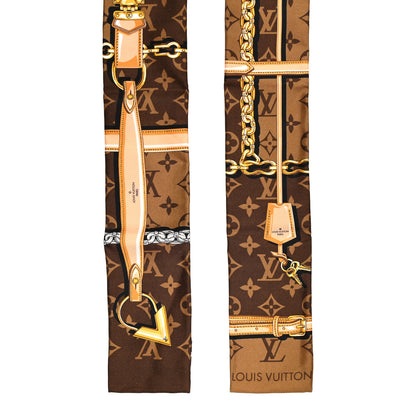 Louis Vuitton Silk Monogram Confidential Bandeau Brown 2 of 3