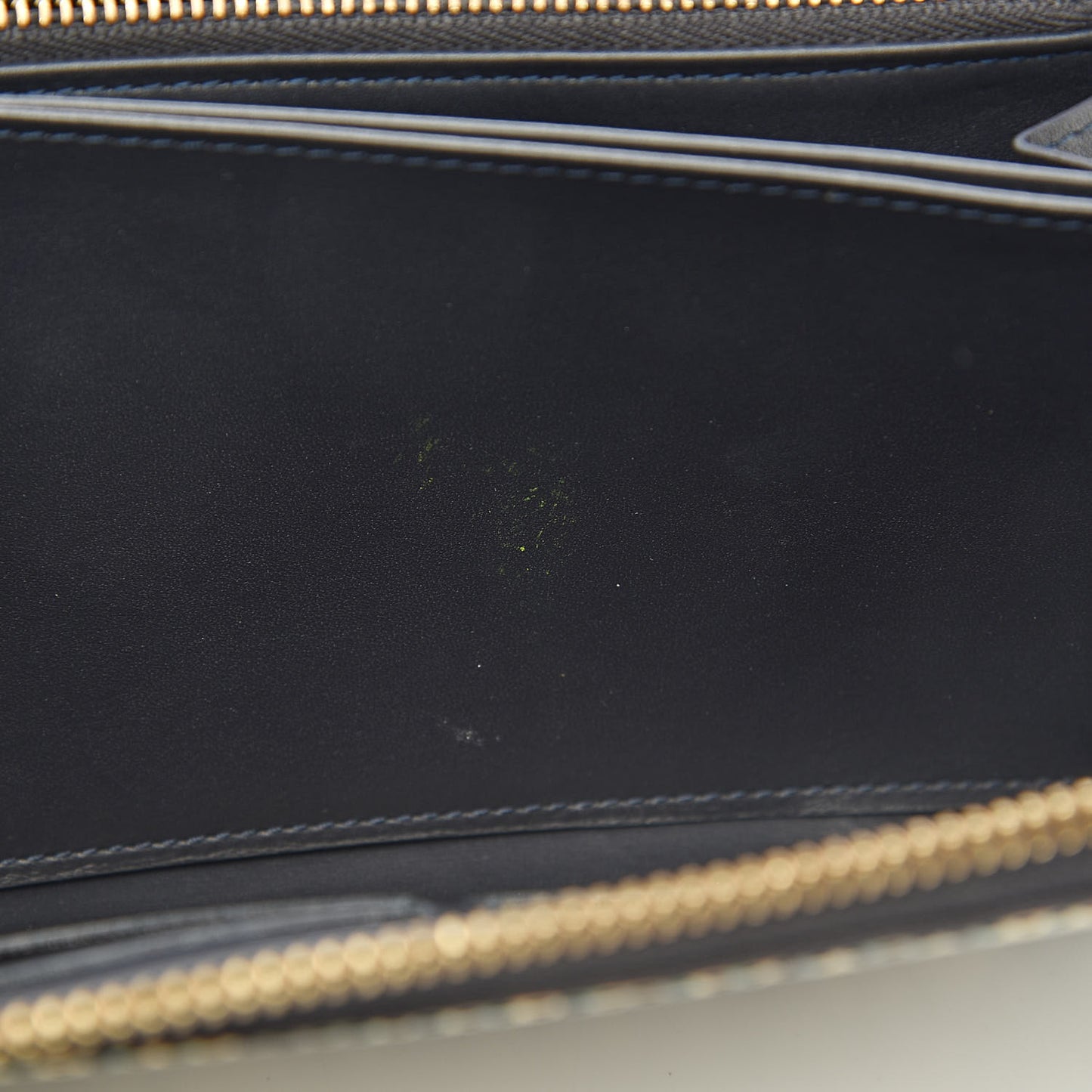 Vernis Leopard Zippy Wallet Blue Infini